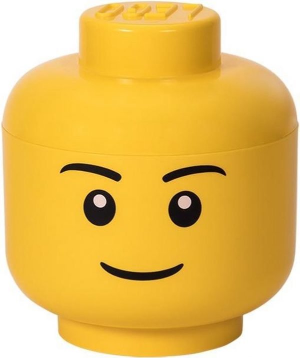 LEGO Hoofd Opbergbox Groot - Geel - 8.5 L - 24x24x27,1 CM - Kunststof - Afbeelding 2