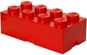 Lego Storage Brick 8 Knobs 4004 Rood