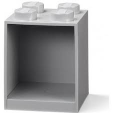 Lego Brick Shelf 4 Knobs 4114 Grijs ( Hangkastje)