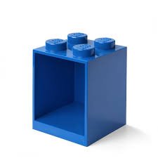 Lego Brick Shelf 4 Knobs 4114 Blauw ( Hangkastje)