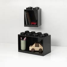 Lego Brick Shelf Set 2 Pcs 4117 Zwart ( Hangkastjes)
