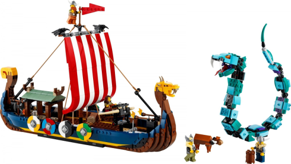Lego Creator Vikingschip en de Midgaardslang 31132 - Afbeelding 2