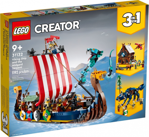 Lego Creator Vikingschip en de Midgaardslang 31132