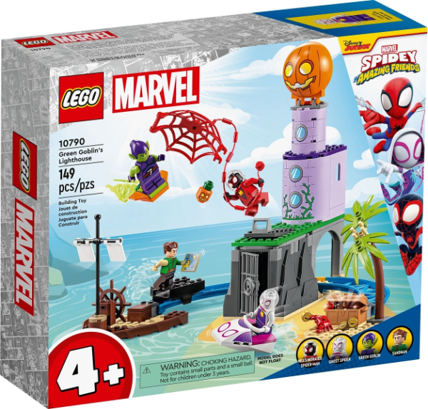 Lego Team Spidey bij de vuurtoren van Green Goblin  10790