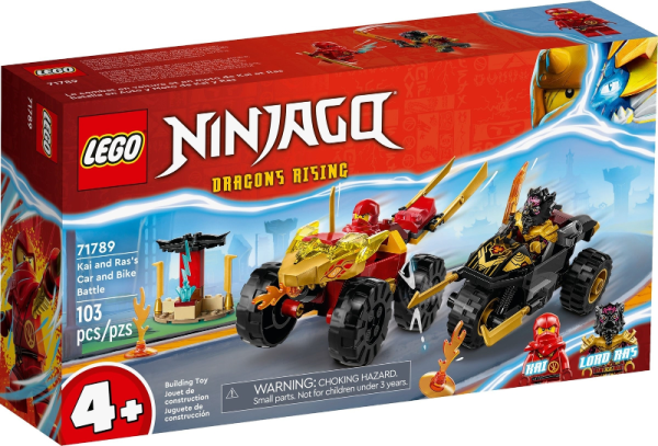 Lego  Ninjago Kai en Ras' duel tussen auto en motor  71789