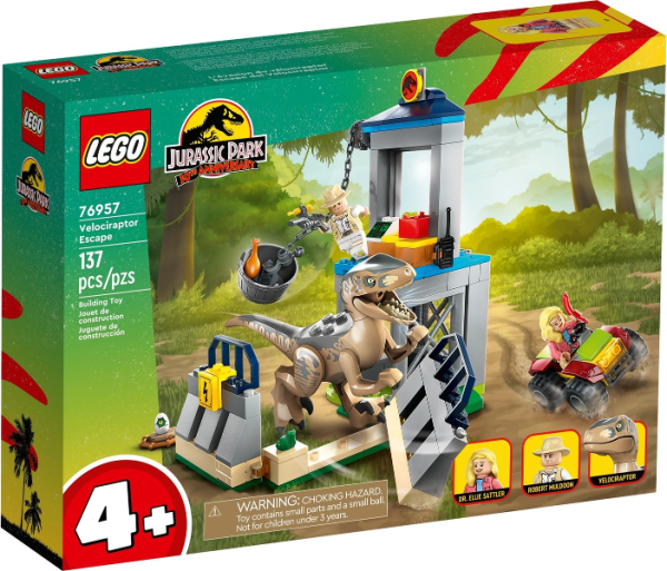 Lego Jurassic Park Velociraptor ontsnapping   76957