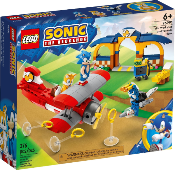 Lego Sonic the Hegdehog Tails' werkplaats en Tornado vliegtuig  76991