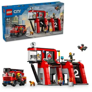 LEGO City Brandweerkazerne en brandweerauto 60414