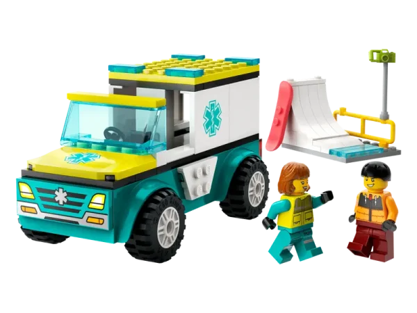 Lego City Ambulance en snowboarder  60403 - Afbeelding 2