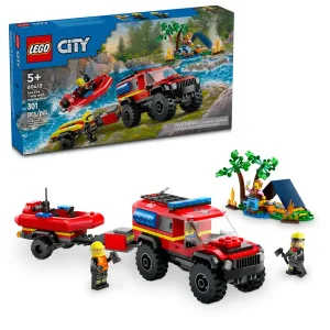 Lego City 4x4 brandweerauto met reddingsboot 60412