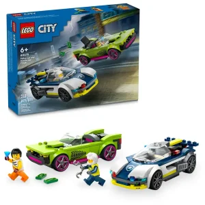 LEGO City Politiewagen en snelle autoachtervolging 60415