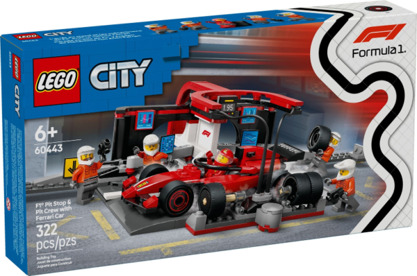 LEGO City F1 Pit Stop & Pit Crew with Ferrari Car 60443