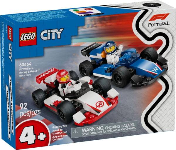 LEGO City F1 Williams Racing & Haas F1 Race Cars 60464