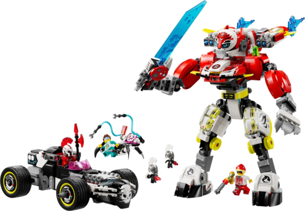 LEGO DreamZzz Cooper's Tiger Mech & Zero's Hot Rod Car 71497 - Afbeelding 2